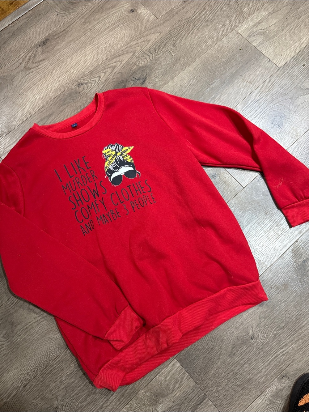 Red Graphic Pullover Sweatshirt - Comfy Statement